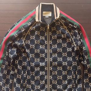 Authentic Mens Gucci GG Jersey Cotton Jacket Size (Medium)